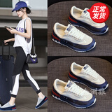 全洲狼【轻奢潮鞋】女鞋休闲鞋女学生板鞋女透气小白鞋女运动老爹鞋女 蓝色-A18 37 (235mm)