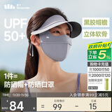 蕉下（beneunder）脸基尼女帽檐全脸防晒面罩防晒口罩防紫外线深黛灰