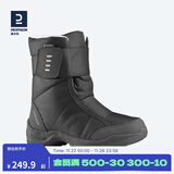 迪卡侬（DECATHLON）雪地鞋男女户外防水徒步东北雪地靴加厚保暖棉鞋SH100 女款 黑灰色（拍大一码） 38