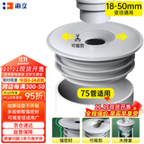海立厨房下水管硅胶密封圈塞下水道防臭神器地漏洗衣机排水封口器75管