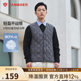 坦博尔羽绒马甲男短款内穿保暖百搭男士马夹背心TF236011 轻奢灰 180 