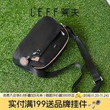 莱夫帆布休闲时尚小花单肩包包女包 简约斜挎包 大号经典黑-可放9.7英寸ipad