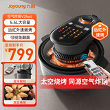 九阳（Joyoung）速嫩烤空气炸锅 不用翻面 可视大视窗5.5L大容量 智能无油嫩炸 烤箱薯条机KL55-V2Fast