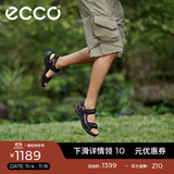 爱步（ECCO）户外凉鞋男鞋 男士透气魔术贴沙滩休闲鞋子 越野069564 黑色/灰色06956450034 41