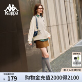 卡帕（Kappa）背靠背宽松运动卫衣女美式复古圆领休闲上衣男款套头衫K0CZ2WT93V 93V浪漫白-011 L