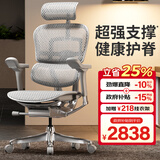 Ergonor保友金豪E2/金豪E2 Pro 高端人体工学椅 电脑椅办公椅家用电竞椅 【金豪E2】银白网 整椅发货 送货上门