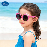 迪士尼（Disney）儿童偏光太阳镜女童墨镜小孩防紫外线外出旅游防晒护目眼镜  红色