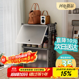 安尔雅超薄鞋柜门口简易鞋架玄关多层防尘收纳架树脂组装柜 单列四层