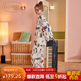 果壳（Gukoo）睡衣情侣装一男一女秋季套装女纯棉情侣睡衣女士睡衣男可外穿A 史努比满印女套（XS-XL） L