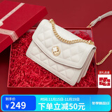 蔻一（Cnoles）包包真牛皮女士大容量单肩斜挎包高端链条小方包生日礼物送女友