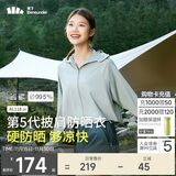 蕉下（beneunder）防晒衣女春夏UPF50+冰丝经典披肩款AL11824远山灰L