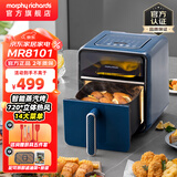 摩飞电器（Morphyrichards）空气炸锅家用全自动大容量可视炉灯不用翻面蒸汽嫩烤一体空气炸烤箱 不沾易洗MR8101 轻奢蓝 4L