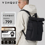 VENQUE范克双肩包男女大容量旅行包卷口搭扣休闲背包15英寸电脑包送礼物