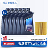 宝马（BMW）宝马原厂5W30机油X1系X3系320X5系520 525 530X6X7系全合成润滑油 5W30 GPF  6L+机油滤芯（国六排放）