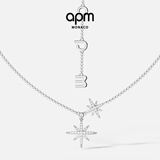 APM Monaco[杨紫同款]六芒星项链女生设计感时尚饰品送女友生日礼物毛衣链 双颗六芒星项链
