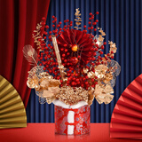 新新精艺元旦装饰福桶新年装饰春节过年马年装饰氛围布置装饰摆件福桶