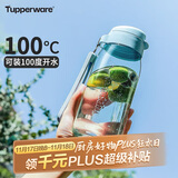 特百惠（Tupperware）乐趣550ML塑料杯夏季男女学生便携运动水杯子大容量双饮口 冰水蓝