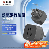 公牛（BULL）欧标旅行电源转换器插座/转换插头 适合国外使用（德国 西班牙 法国 韩国 荷兰等）GN-905G无开关