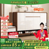 凡睿实木鞋柜家用门口换鞋凳一体靠墙可定制入户鞋柜大容量鞋架 【深胡桃+白】160长鞋柜+换鞋凳