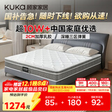 顾家家居京东家具国家补贴2cm天然乳胶床垫席梦思梦想垫PLUS 1.5米    