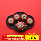 万仟堂（Edenus）茶具高档 功夫茶具套装 陶瓷水果茶具柿子茶壶茶盘茶杯 事事如意