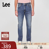 Lee【张凌赫代言】726舒适直筒丹宁复古水洗蓝色男牛仔裤休闲潮流 中深蓝 34 (160-170斤可选)