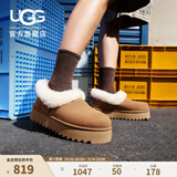 UGG秋季女士舒适茸茸毛鞋领厚底圆头休闲懒人毛毛鞋 1166733 CHE | 栗色 36 鞋款偏小，建议拍大一码