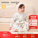 巴拉巴拉balaOne婴儿连体衣夹棉冬装2025款秋冬宝宝爬服哈衣208425133202
