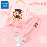 真维斯女童哪咤套装儿童服装2025夏季新款纯棉t恤短袖冰丝敖丙上衣服 哪吒【吊染短袖+冰防蚊裤】02 110 【推荐体重30-37斤】