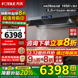 方太V1S-G油烟机燃气灶套装顶吸侧吸抽油烟机灶具家用顶侧一体真平嵌大吸力28大风量烟灶国家补贴20% 【二件套】V1S-G+02-TE21定时免糊锅