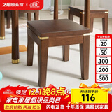 艺柳园实木凳子小凳子软包板凳矮凳木凳沙发凳小方凳换鞋凳小圆凳家用 铜素款胡桃色【方凳】橡胶木