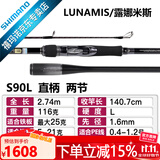 SHIMANO禧玛诺20款露娜米斯LUNAMIS海鲈翘嘴岸抛海钓铁板路亚竿远投 2.74米 直柄S90L 2节