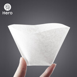 Hero咖啡滤纸扇形滤纸手冲咖啡滤纸滴漏咖啡机过滤纸白色100片