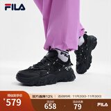 FILA斐乐女鞋休闲鞋猫爪5代复古老爹鞋24夏新时尚轻便舒适运动鞋 黑-BK 36.5