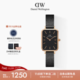 丹尼尔惠灵顿（DanielWellington）DW小方表手表女表黑色钢带简约黑盘欧美手表生日礼物DW433