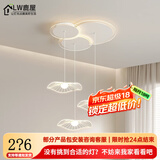 鹿屋餐厅吊灯现代简约客厅大灯主灯2025年新款餐桌灯卧室艺术吧台灯具 白色 3头【48CM】三色