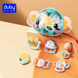 澳贝（auby）婴儿玩具手摇铃牙胶6pcs新生儿礼盒婴幼儿童安抚早教抓握训练用品