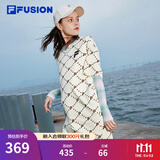 FILA FUSION 斐乐潮牌女子针织连衣裙夏新款宽松潮流运动裙子 仿古白-IV（宽松版型） L 170/88A
