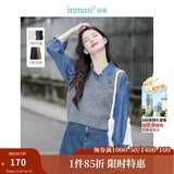 茵曼（INMAN）针织马甲女老钱风V领薄冬季学院风内搭毛衣 苍灰色 M
