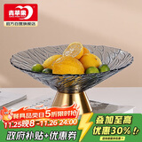 青苹果轻奢风水果盘客厅家用托盘大气糖果零食摆件10英寸
