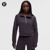 lululemon丨Scuba 女士超宽松款烟囱领卫衣*拉绒 LW3IFSS 大气紫/银 M /L