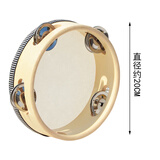 网童奇贝幼儿园奥尔夫打击乐器原木套装音乐教具响板沙锤铃鼓三角铁双响筒 原木8寸铃鼓