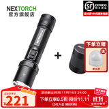 纳丽德（NEXTORCH） P80强光手电筒户外骑行应急防身充电手电筒勤务战术手电一键爆闪 P80黑色标配+TC80磁吸尾盖