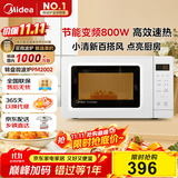 美的（Midea）变频小清新微波炉 液晶屏幕 磨砂面板 小型20L家用 匠心工艺（PM2002）