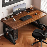 景彩电脑桌台式书桌学习桌子家用办公桌加厚电竞桌JZ28古典胡桃1.4米