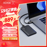 小盘(XDISK)1TB移动固态硬盘（PSSD）M10P枪黑色Nvme固态硬盘Type-c长江存储USB3.2手机直连2050MB/s