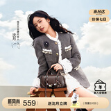 纽芝兰（NUCELLE）【沈月同款】糖果保龄球包2025新女式真皮包斜挎波士顿包生日礼物