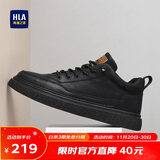 海澜之家HLA男鞋休闲皮鞋子秋冬男士板鞋运动鞋HAAXXM1EBF038 黑色42