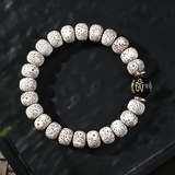 迎胤国星月菩提手串正品单圈原生态天然木质手链菩提子文玩盘玩佛珠手持 星月菩提白 9  10