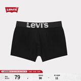 Levi's【商场同款】李维斯男士时尚经典LOGO织花黑色平角单条装 黑色 XL